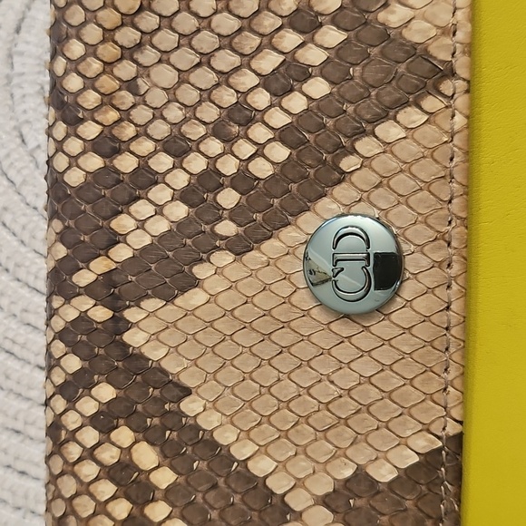 Christian Dior Yellow and Snake Print Wallet On Chain - Picture 8 of 9